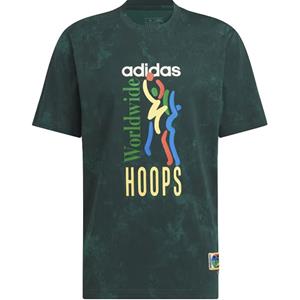 ADIDAS World Wide Hoops Tee Green