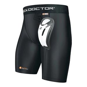 SHOCK DOCTOR Comp. Shorts W/Cup Black
