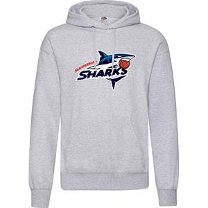 Skanderborg Sharks Hoody Grå Big Logo